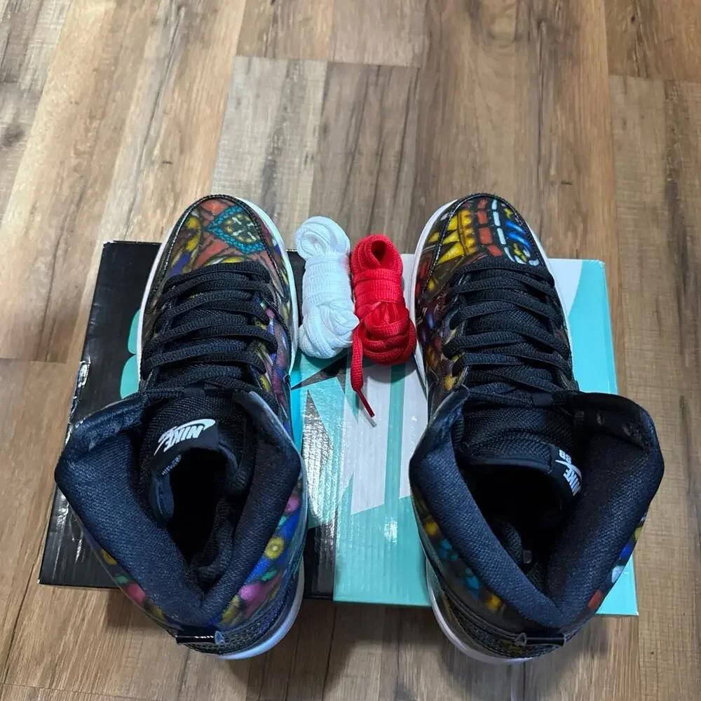 2015 Nike SB Dunk High Premium Concepts Stained Glass 313171-606 Size 10 - Picture 3 of 12